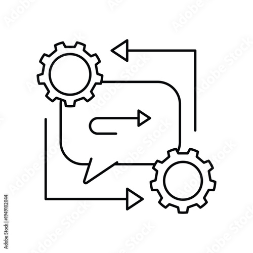Auto Responder icon with white background vector stock illustration