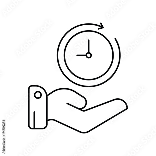 Availability icon with white background vector stock illustration
