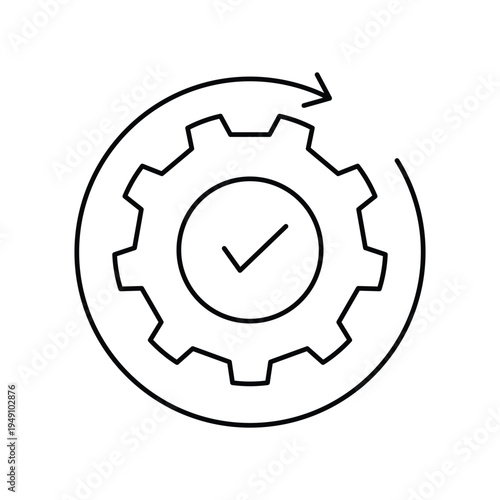 Effectiveness icon with white background vector stock illustration