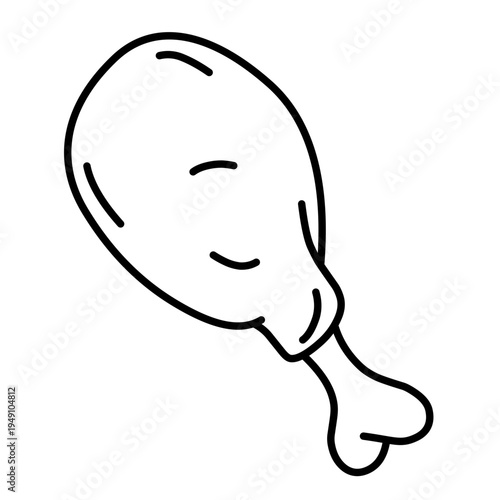 Chicken Thigh icon vector
