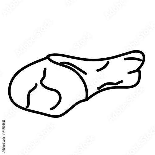 Chicken Thigh icon vector