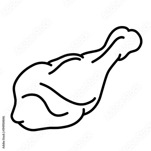 Chicken Thigh icon vector