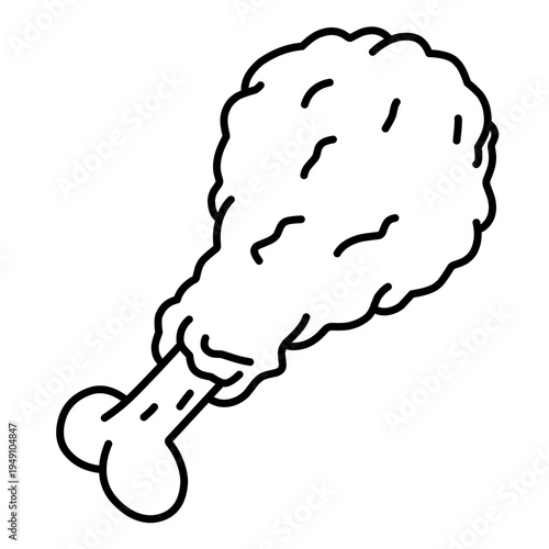 Chicken Thigh icon vector