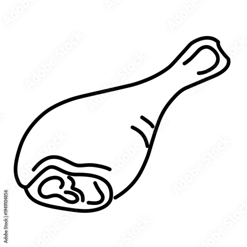 Chicken Thigh icon vector