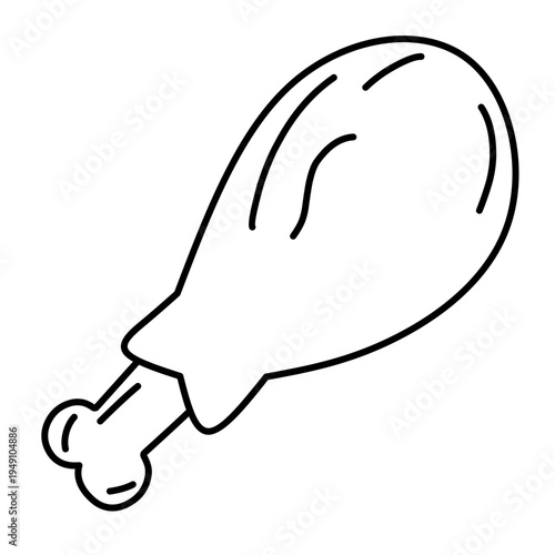Chicken Thigh icon vector