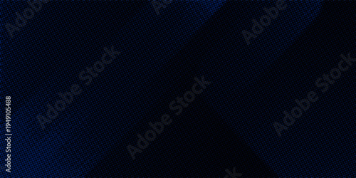 Abstract Blue Halftone Pattern Background with Gradient Dark Texture for Modern Digital Design. vector illustration
