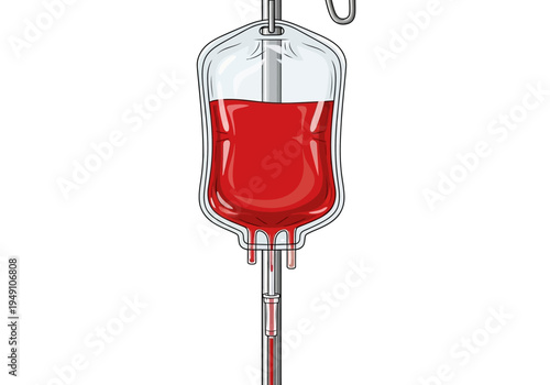 Blood Transfusion IV Bag Medical Equipment.