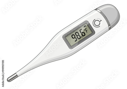 Digital Thermometer with LCD Screen Display.