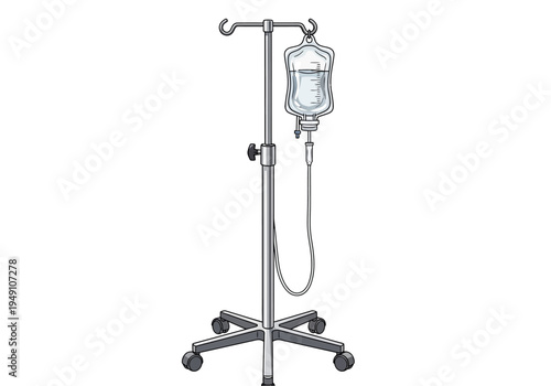 Medical IV drip stand equipment.