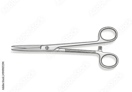 Medical Scissors Surgical Instrument Tool.