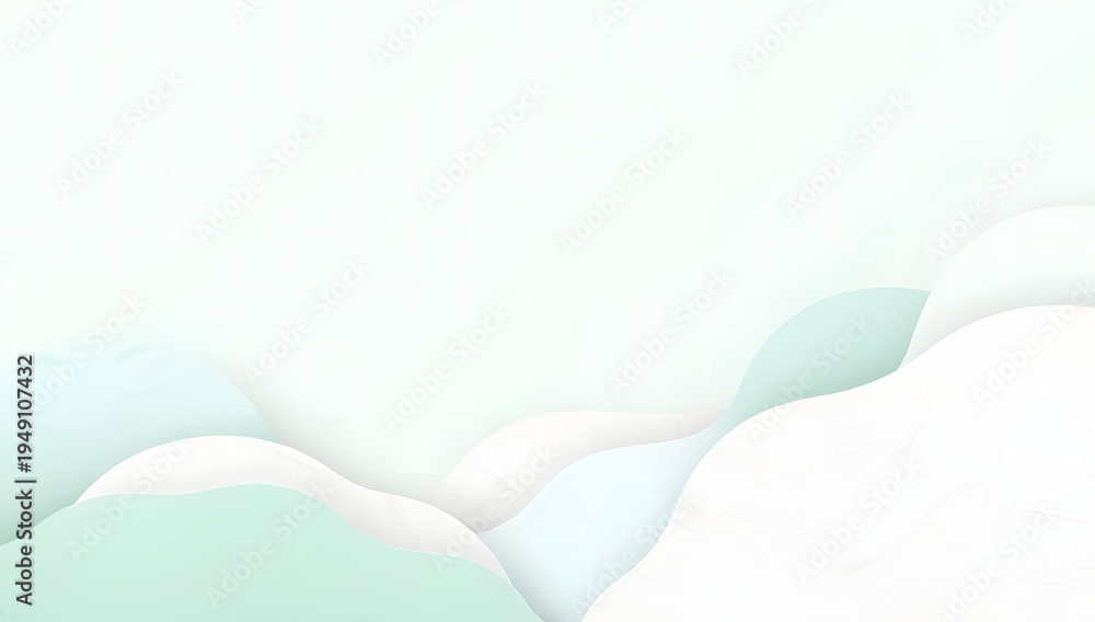 Obraz premium layered pastel mint abstract background modern aesthetic 