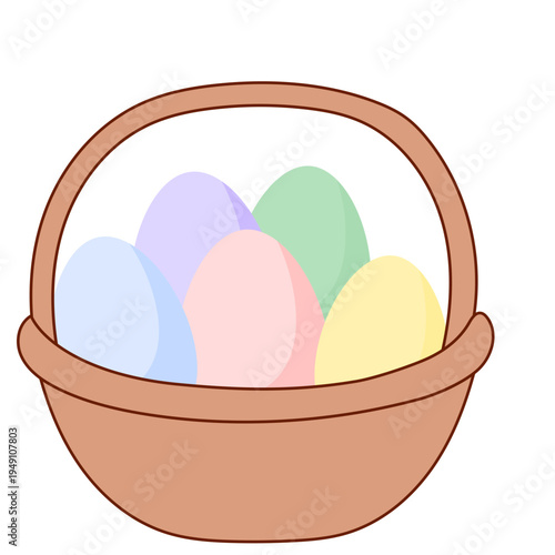 Cute Egg Icon Isolated on Transparent. Lovely Easter Holiday Mascot. Cartoon Funny Childish Drawn Egg Portrait for Ester Egg Hunt Family Party Greeting Card Decoration	