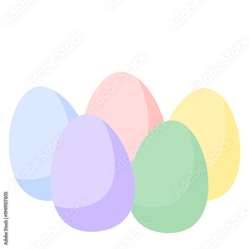 Cute Egg Icon Isolated on Transparent. Lovely Easter Holiday Mascot. Cartoon Funny Childish Drawn Egg Portrait for Ester Egg Hunt Family Party Greeting Card Decoration	