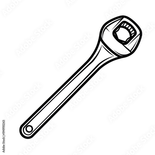 Open adjustable wrench isolated on white background illustrating a versatile metal hand tool for hardware and repair tasks.