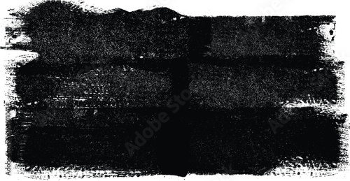 Grunge Paint stripe . Vector brush Stroke . Distressed banner . Black isolated paintbrush collection . Modern Textured shape . Dry border in Black . Vector streak. Hand drawn underline, highlighter.