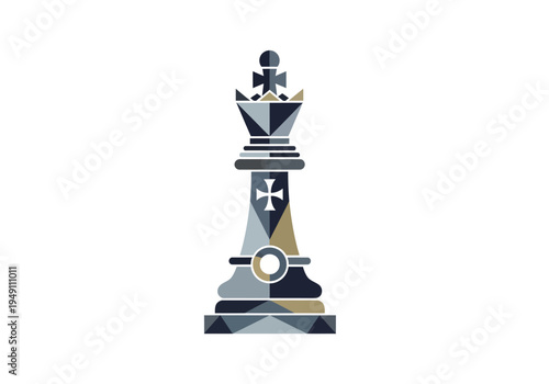 Large King Chess Piece Closeup.