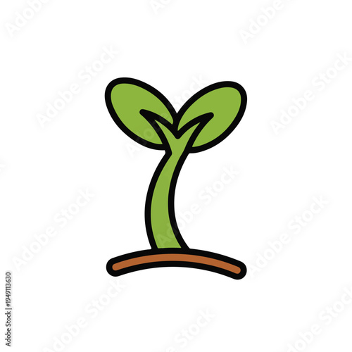 green tree growing from a tree