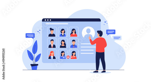 Online Meeting Platform with Diverse Participants and Manager Interaction