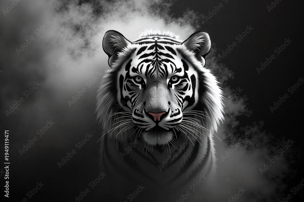 Fototapeta premium Mysterious Tiger Head