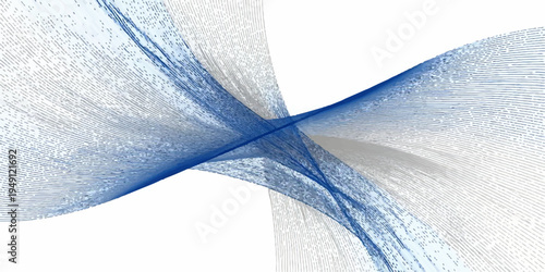 Abstract blue wave vector design featuring fluid digital lines and a curved technology pattern on a motion backdrop for a business wallpaper illustration