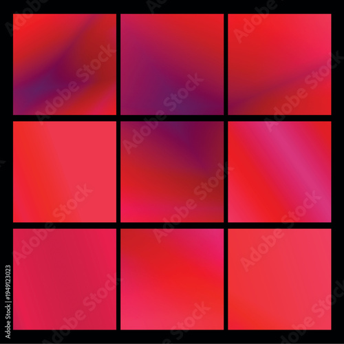 A stunning matrix of smooth purple and red vector gradients, perfect for eye-catching web headers, invitations, or high-quality digital branding.
