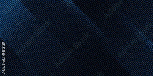 Cyber Cyan Blue Halftone Pattern Background with Dark Digital Gradient. vector illustration