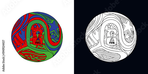 Abstract sphere FIFA ball