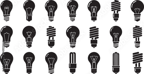 Black and white light bulb light bulbs lighting electricity