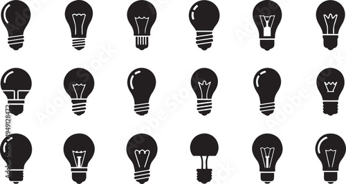 Black and white light bulb lightbulb bulbs lamps