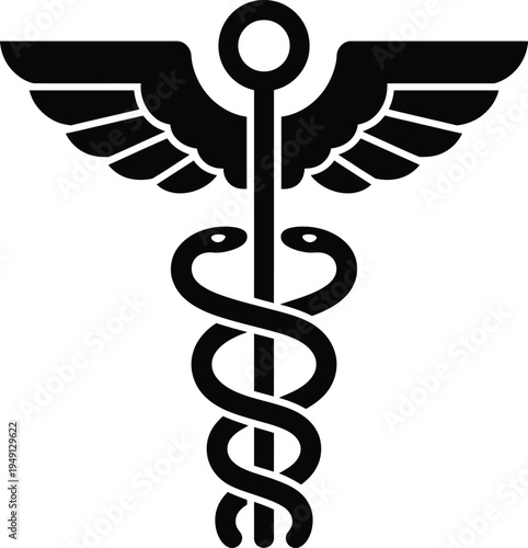 The rod of asclepius medical symbol