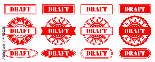 SET STAMP TEXT DRAFT ILLUSTRATION