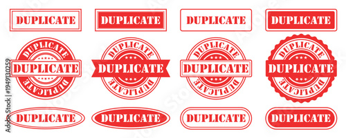 SET STAMP TEXT DUPLICATE  ILLUSTRATION
