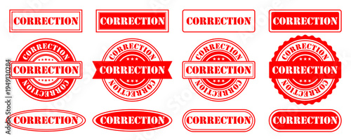 SET STAMP TEXT CORRECTION ILLUSTRATION