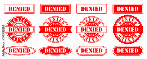 SET STAMP TEXT DENIED ILLUSTRATION