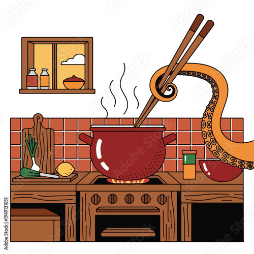 vector illustration of kitchen utensils