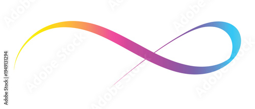 Modern gradient swoosh curve abstract design element