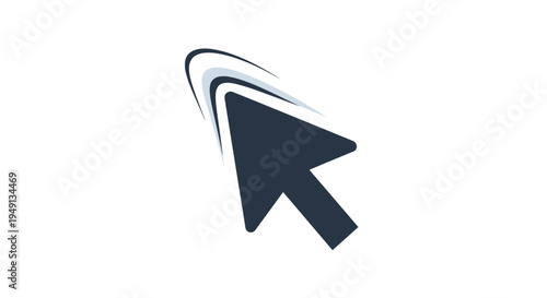 Mouse Pointer Click with Motion Trail Icon
