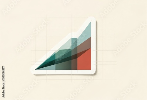 Abstract financial growth representation with layered geometric shapes illustrating upward trend performance in analytics and strategic insights emphasizing optimization dynamics