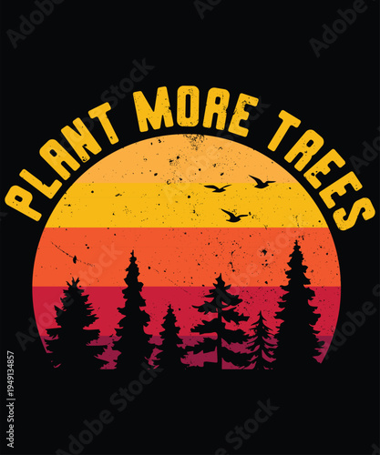 Plant Trees Tree Hugger Earth Day Arbor Day T-Shirt Small