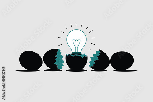 Bright Idea Hatch, creativity & innovation concept
