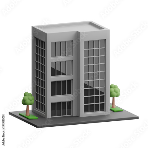 Cuadro en lienzo Company building 3d illustration