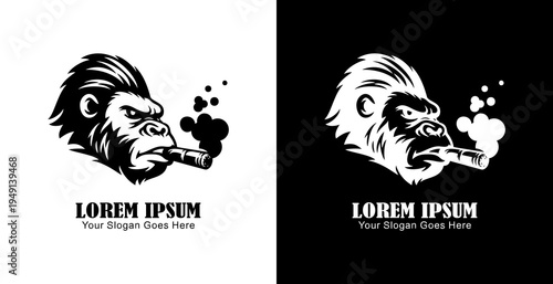 The logo design is in the form of a kingkong head smoking a cigar