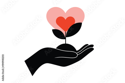 Heart Plant Care, emotional growth concept