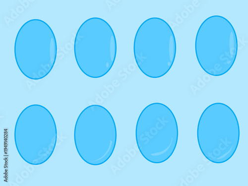 Water drop collection set. Illustrations of water droplets in various shapes.