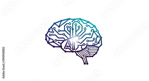 Human Brain Anatomy Illustration.