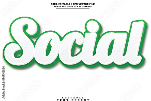 Social 3d Text Effect tamplates