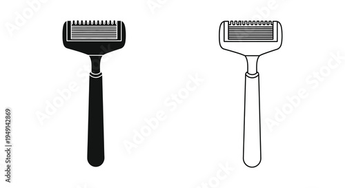 Two razors displayed one dark and one light in a striking silhouette
