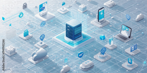 Global Internet Network and Smart Technology Background