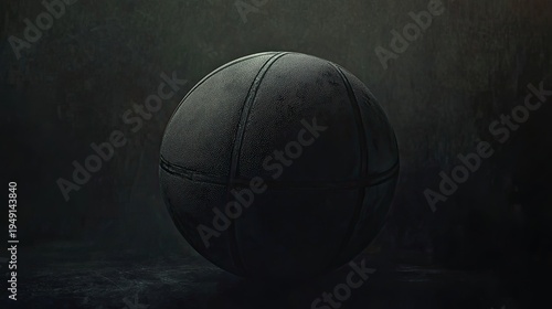 Dark and Moody Basketball on a Textured Background for Sports Theme