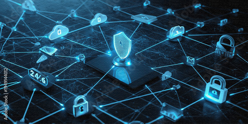 Worldwide Digital Network and Cyber Technology Background